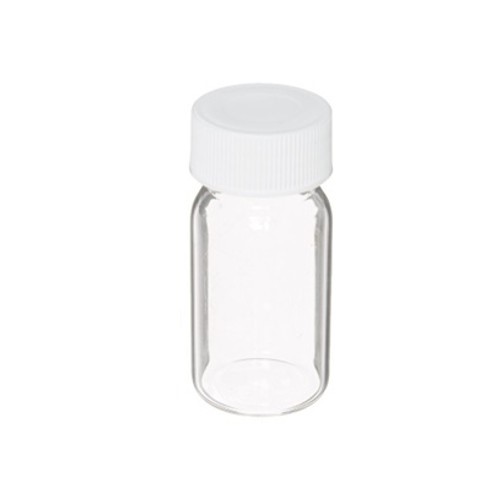 20mL Clear Vial, 24-400mm Solid Top White Polypropylene Closure, PTFE Lined 9-088
