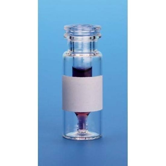 Picture of 300µL Clear Interlocked™ Vial/Insert, 12x32mm, 11mm Crimp/Snap Ring™ with White Marking Spot (was 30211SM-1232) 30211SMNG-12