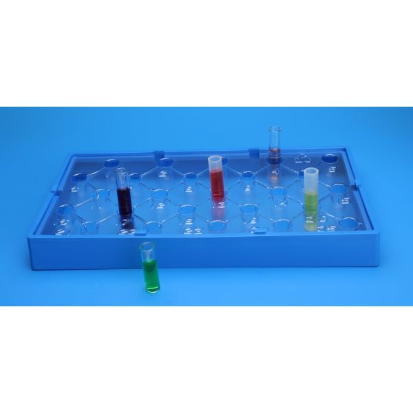 Universal Vial Rack™ in Blue Glass Reinforced Polypropylene to Hold 8mm, 12mm and 15mm Insert Trays 9600-01