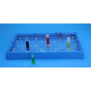 Picture of Universal Vial Rack™ in Blue Glass Reinforced Polypropylene to Hold 8mm, 12mm and 15mm Insert Trays 9600-01