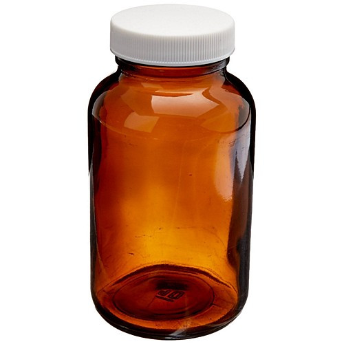 Precleaned - 8 oz, 250cc Wide Mouth Packer, 65x119mm, 45-400mm Thread, White Closure, PTFE Lined  9-223-2