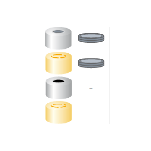 Crimp cap, N 13, alu., center hole, no liner 702802