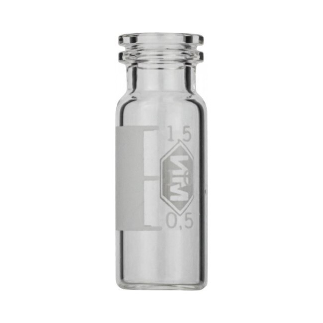 Snap ring/crimp neck vial, N 11, 11.6x32.0 mm, 1.5 mL, label, flat bottom, clear  702713