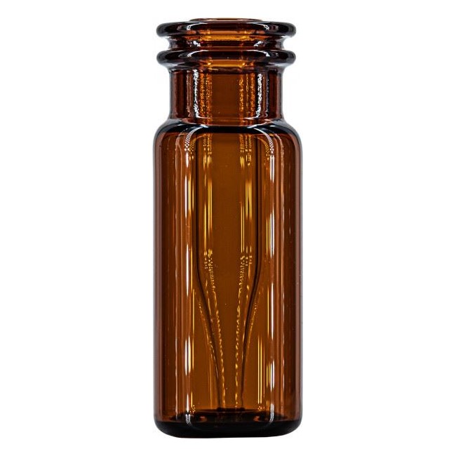 Snap ring/crimp neck vial, N 11, 11.6x32.0 mm, amber, with integr. 0.2 mL insert  702708