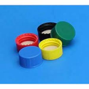 Picture of 9mm Solid Top R.A.M.™, Ribbed Red Polypropylene Cap Unlined, 5320-09R