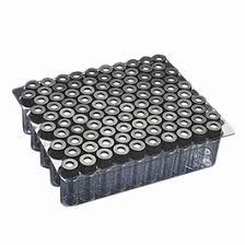 Clear 9mm Thread R.A.M.™ Vial, 12x32mm, 0.040" PTFE/Butyl Rubber Septa, Ribbed Black Cap, 80494-12F