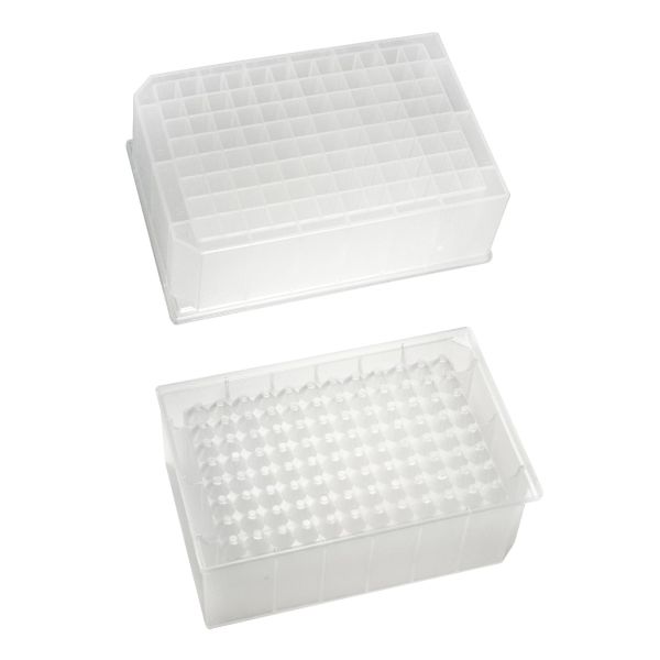 96 Deep Square Well, 2mL, Polypropylene, Pyramid Bottom, Dnase/Rnase Free - Each, 9920-96PP