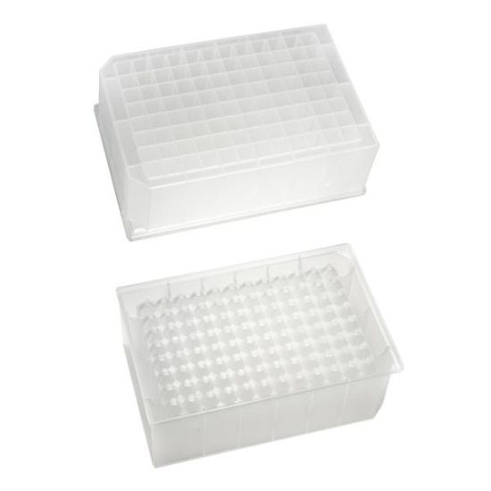 Picture of 96 Deep Square Well, 2mL, Polypropylene, Pyramid Bottom, Dnase/Rnase Free - Each, 9920-96PP