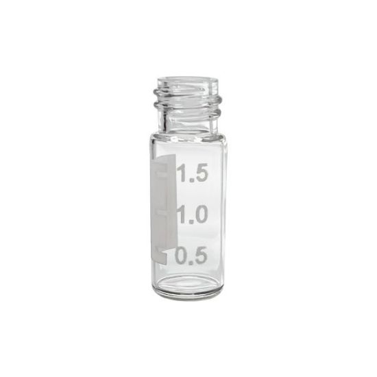 Picture of 1.5ml Clear Glass Screw Neck Vial w/Write-on Spot, 10-425mm Thread,bx100, MSV32010E-1232(100)