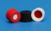 Picture of 8mm Black Screw top PP Cap with White PTFE/Red Sil septa, pk100, MSVC806550-08(100)