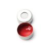 Picture of 11mm Crimp Gold Magnetic Metal cap Red PTFE/white Sil septa MSVC11M