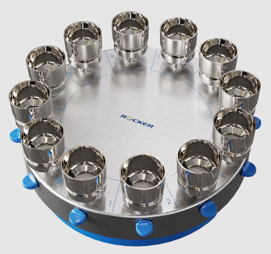 SolarVac 1201-MB, 12 Places Rotary Manifold with Rocker SF funnel adaptor and 12 of 100ml SF funnel 1861201-02