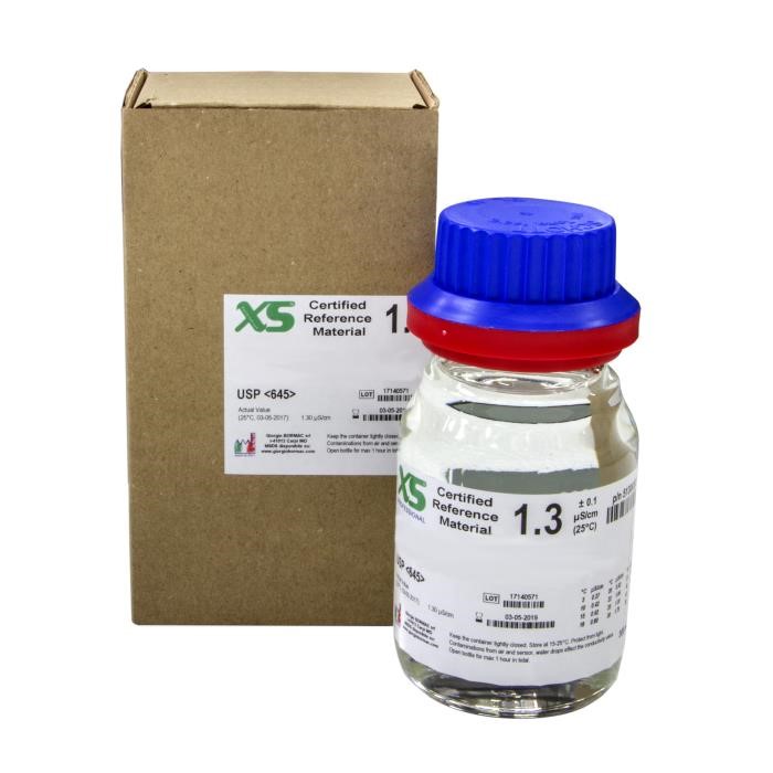 1x280 ml XS Conductivity Standard 1,3 µS/cm ± 0,1 / 25°C glass bottle with N.I.S.T certificate 51100503