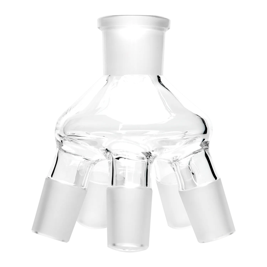 Distillation spider for simultaneous distillation from 5 evaporating flasks(Without flasks)  , Volume 50ml,Size NS24/40 18900177