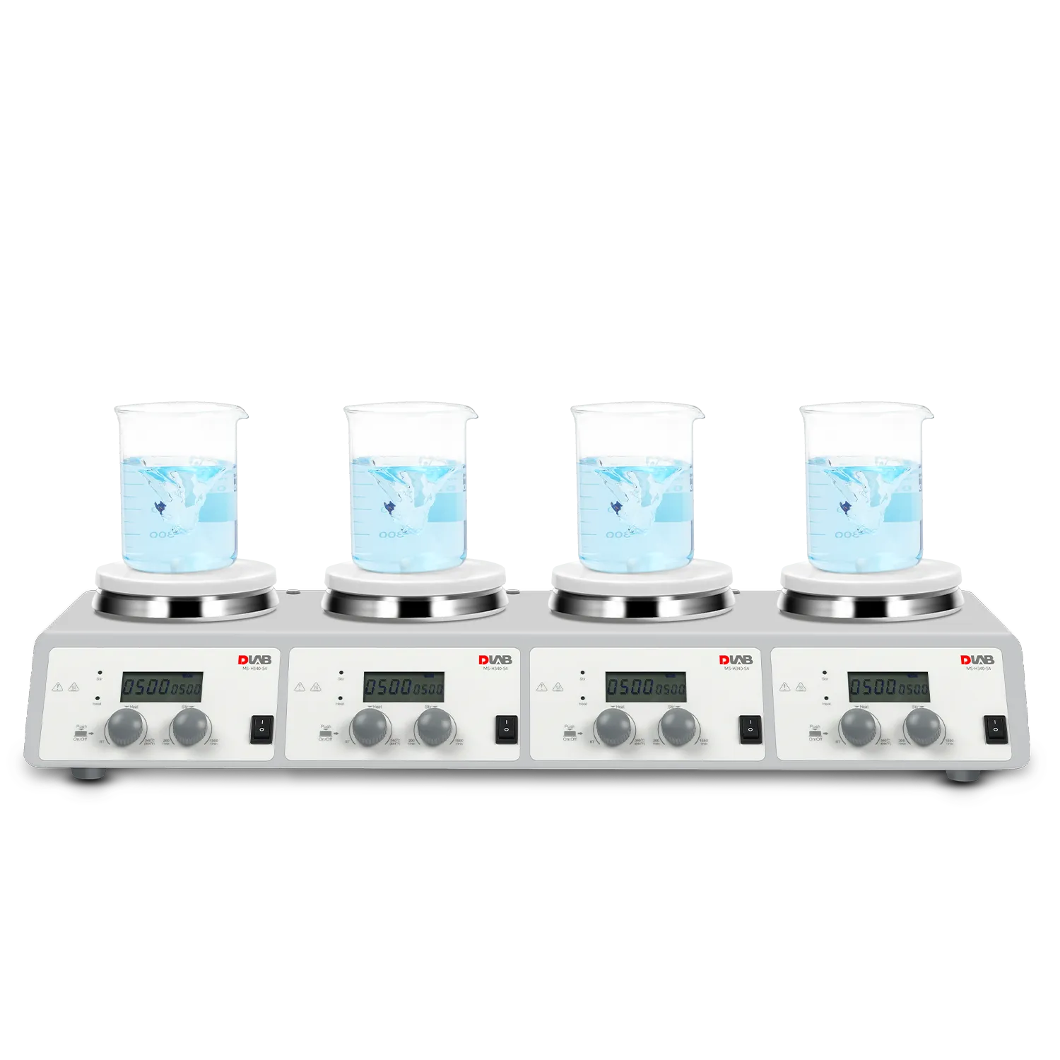 MS-H340-S4, 4-Channel LCD Digital Hotplate Magnetic Stirrer, (was 8030271110) 8030278110