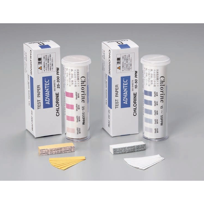 CHLORINE TEST PAPER 25-200ppm 300/PK, CHLORINE (25-200PPM)
