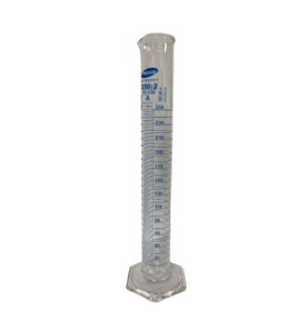 Picture of 250ml Measuring Cylinder Temperature @20C ISO/DIN 4788 Hexagonal Base Class'A', MS 2400.100.06