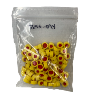 Picture of 9mm Yellow Screw thread Cap with PTFE/Sil/PTFE  MSVC5396-09Y(100)