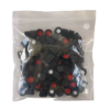 Picture of 10mm Black Screw top PP Cap with White PTFE/Red Sil septa,pk 100, MSVC806050-10(100)