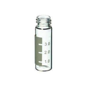 Picture of 4.0mL Clear Vial, 15x45mm, with White Graduated Spot, 13-425mm Thread 34013E-1545(100)