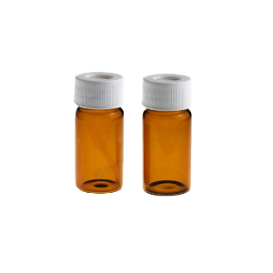 Picture of 20mL Amber Vial,  24-414mm Open Top White Polypropylene Closure,  .100" PTFE/Silicone Lined 9A-107