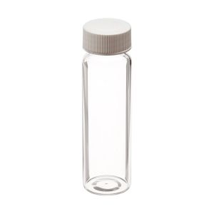 Picture of Precleaned - 40mL Clear Vial, 24-400mm Solid Top White Polypropylene Closure, PTFE Lined,pk100, 9-089-2