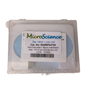 Picture of Membrane Filter MCE 0.45um 47mm Plain white non-sterile box100 E04WP04700