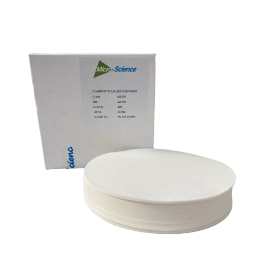 Picture of Quantitative Filter Paper 5AF 125mm, Ashless , fast flow, Box100, MS 5AF 125mm