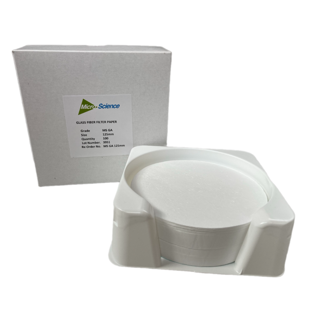 Glass Fiber Filter MSGA Grade 125mm, 1.6um, Box100 MS GA 125mm