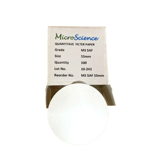 Picture of Quantitative Filter Paper 5AF  55mm, Ashless, fast flow, Box100, MS 5AF 55mm