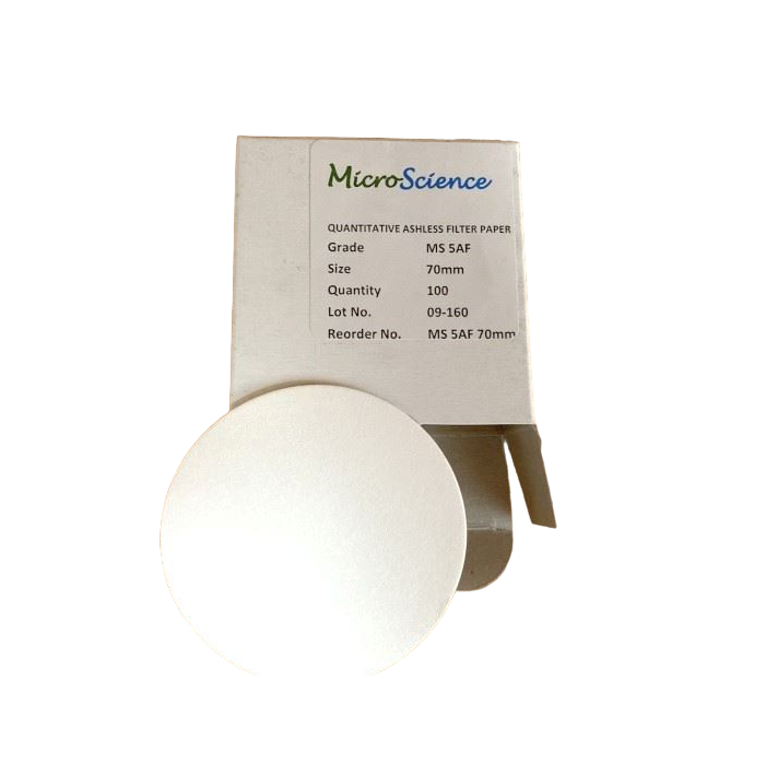 Quantitative Filter Paper 5AF 70mm,Ashless, fast flow, Box100, MS 5AF 70mm