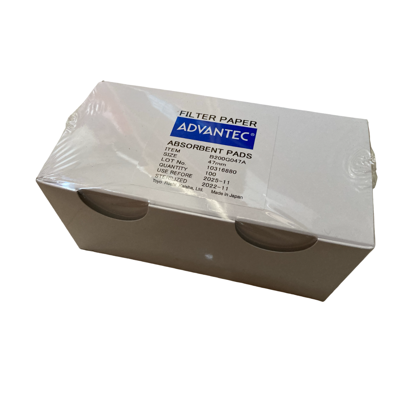 47 mm Absorbent Pads, individual pre-sterilized Box100, B200G047A