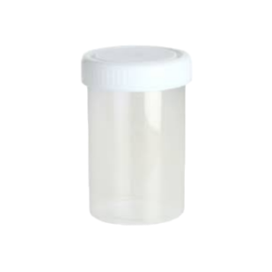 Picture of 70ml Container, screw cap, Unlabelled, Natural Capped, Clean Environment Manufactured, Polypropylene, 550/pack, P5744UU