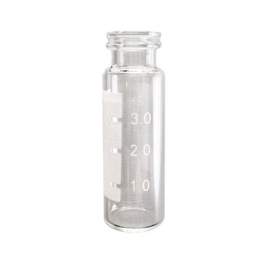 Picture of 4.0mL Clear Vial, 15x45mm, with White Graduated Spot, 13mm Crimp/Snap Ring™ 34013SE-1545