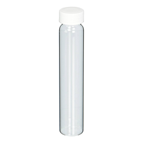 Picture of 60mL Clear Vial, 24-400mm Solid Top White Polypropylene Closure, PTFE Lined  , pk 72, 9-129