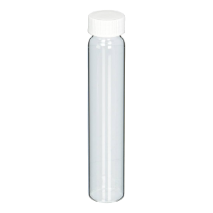 Picture of Precleaned - 60mL Clear Vial, 24-400mm Solid Top White Polypropylene Closure, PTFE Lined ,pk 72,  9-129-2