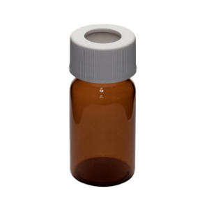 Picture of Precleaned & Certified - 20mL Amber Vial,  24-414mm Open Top White Polypropylene Closure,  .100" PTFE/Sil Lined 9A-107-3