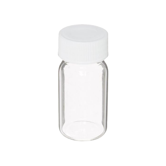 Picture of Precleaned - 20mL Clear Vial, 24-400mm Solid Top White Polypropylene Closure, PTFE Lined  9-121-2