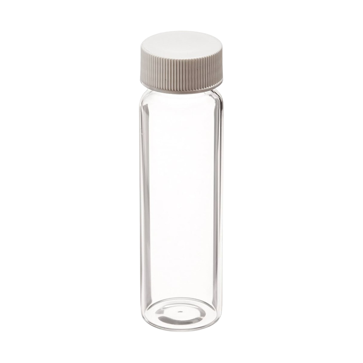 Precleaned - 40mL Clear Vial, 24-400mm Solid Top White Polypropylene Closure, PTFE Lined,pk 72,  9-120-2