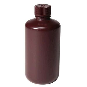 Picture of 1000mL Amber Narrow Mouth Bottle, 90x202mm, 28mm Closure D0438-32