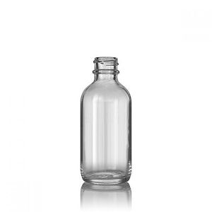 Picture of 2 oz, 60mL Clear Boston Round Bottle, 39x94mm, 20-400mm Thread D0155-2