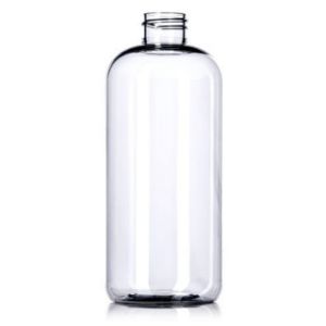 Picture of 16 oz, 500mL Clear Boston Round Bottle, 75x168mm, 28-400mm Thread D0155-16