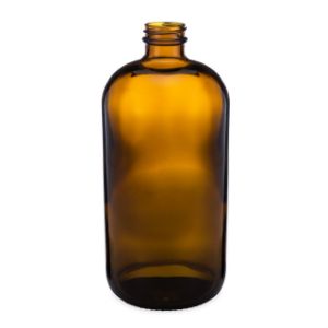 Picture of 32 oz, 1000mL Amber Boston Round Bottle, 94x206mm, 33-400mm Thread D0167-32