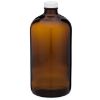 Picture of Precleaned & Certified - 32 oz, 1000mL Amber Boston Round, 94x206mm, 33-400mm Thread, White Closure, PTFE Lined  9A-175-3