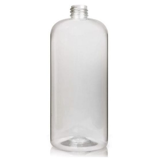 Picture of 32 oz, 1000mL Clear Boston Round, 94x206mm, 33-400mm Thread, Polypropylene Closure, Unlined D0154-32