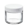 Picture of Precleaned - 2 oz, 60mL Short Wide Mouth Jar, 55x48mm, 53-400mm Thread, White Closure, PTFE Lined 9-180-2