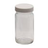 Picture of 4 oz, 125mL Tall Wide Mouth Jar, 51x102mm, 48-400mm Thread, White Closure, PTFE Lined  9-190