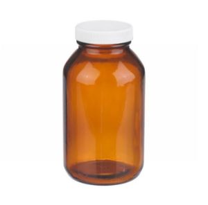 Picture of 8 oz, 250cc Amber Packer, 65x119mm, 45-400mm Thread, Polypropylene Closure, Unlined D0178-8