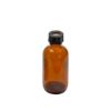 Picture of 2 oz, 60mL Amber Septum Bottle, 39x94mm, 20-400mm Open Top Black PP Cap, PTFE/Silicone Septa  9A-161