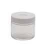 Picture of 2 oz, 60mL Clear Short Septum Jar, 55x48mm, 53-400mm Open Top White Polypropylene Cap, PTFE/Silicone Septa  9-140